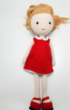 Girl in Amigurumi Red Dress