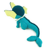 Amigurumi blue dragon